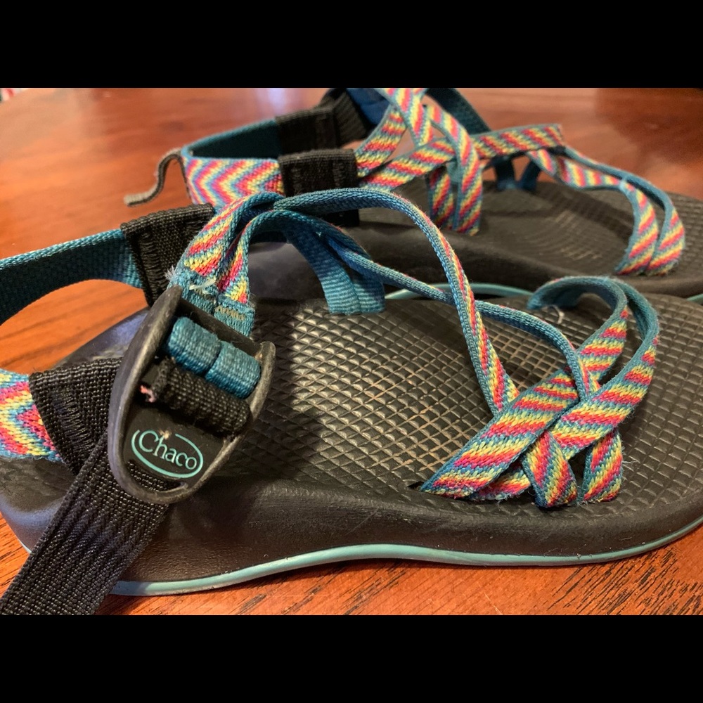 Chaco. Rainbow Teal. Size 2.